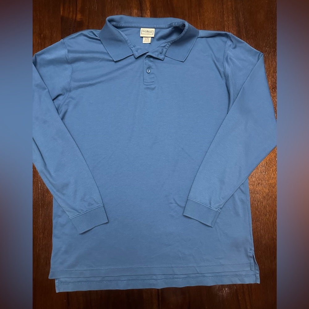 2 L.L Bean polo shirts. Both size Large Tall. 
1 short  sleeve 
1 long sleeve